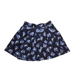 Simply Styled Blue Floral A Line Skirt Size Large Petite